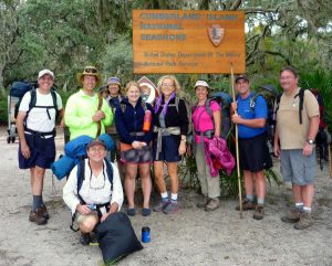 Loook at all these happy faces....a backpack trip I led on Cumberland Island